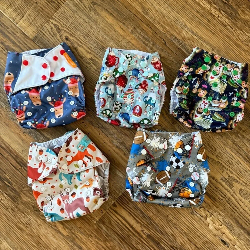 10 Cloth cotton all in one pocket Boy Yoda ALVA MUMSBEST SNAPPY GREENS